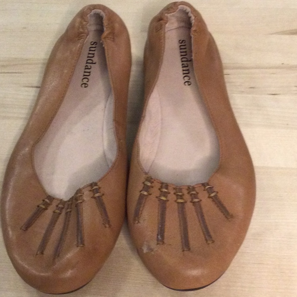 Sundance Tan Leather Women's Flats